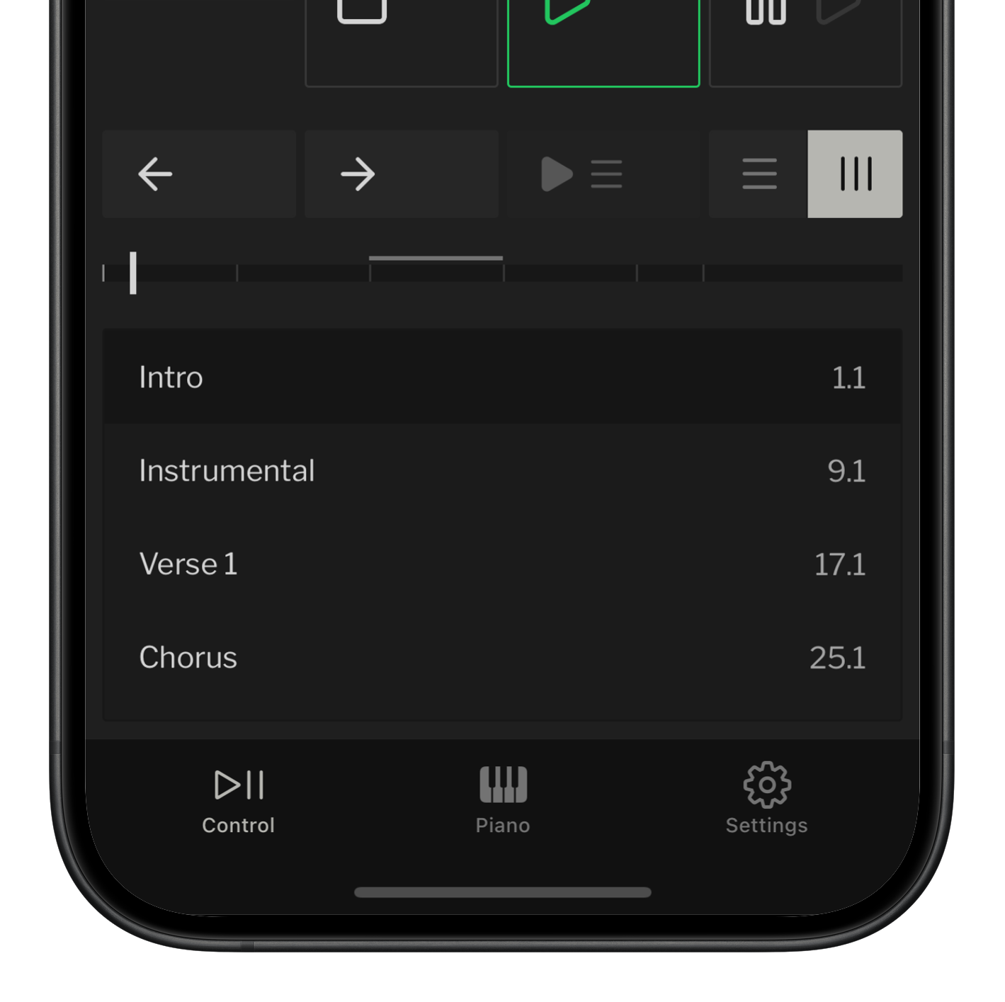 Grip arrangement view