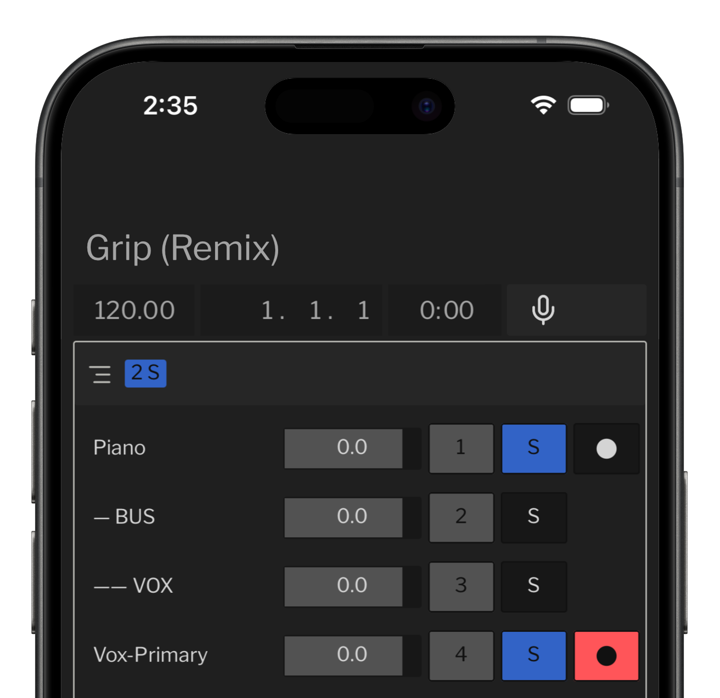 Grip tracks view